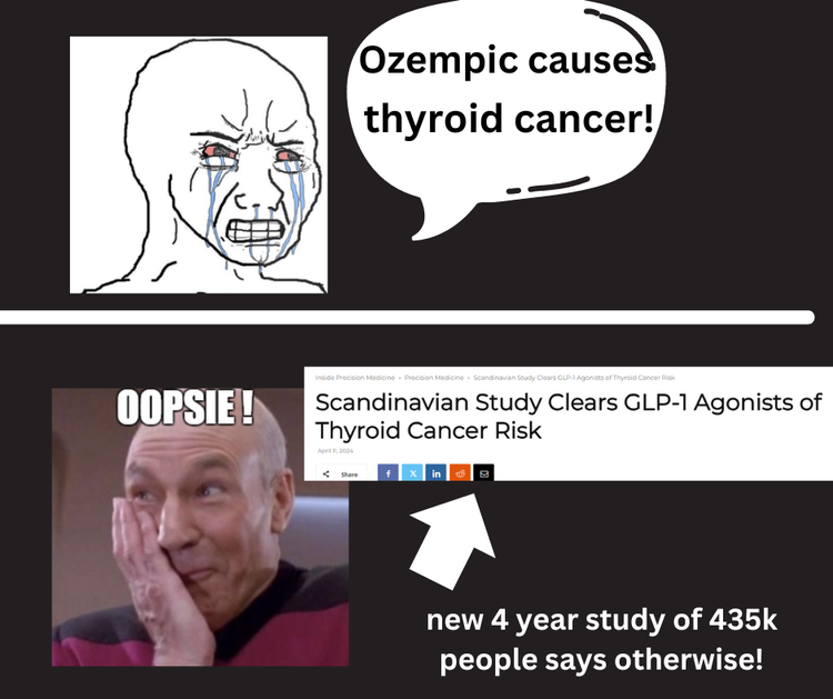 They cause thyroid cancer.... Mmmm, no. They don't.